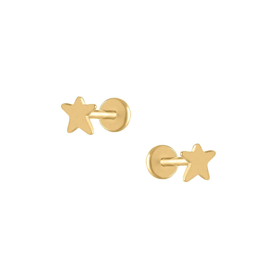 Trendolla Gold Star Tragus Sleeper Earrings