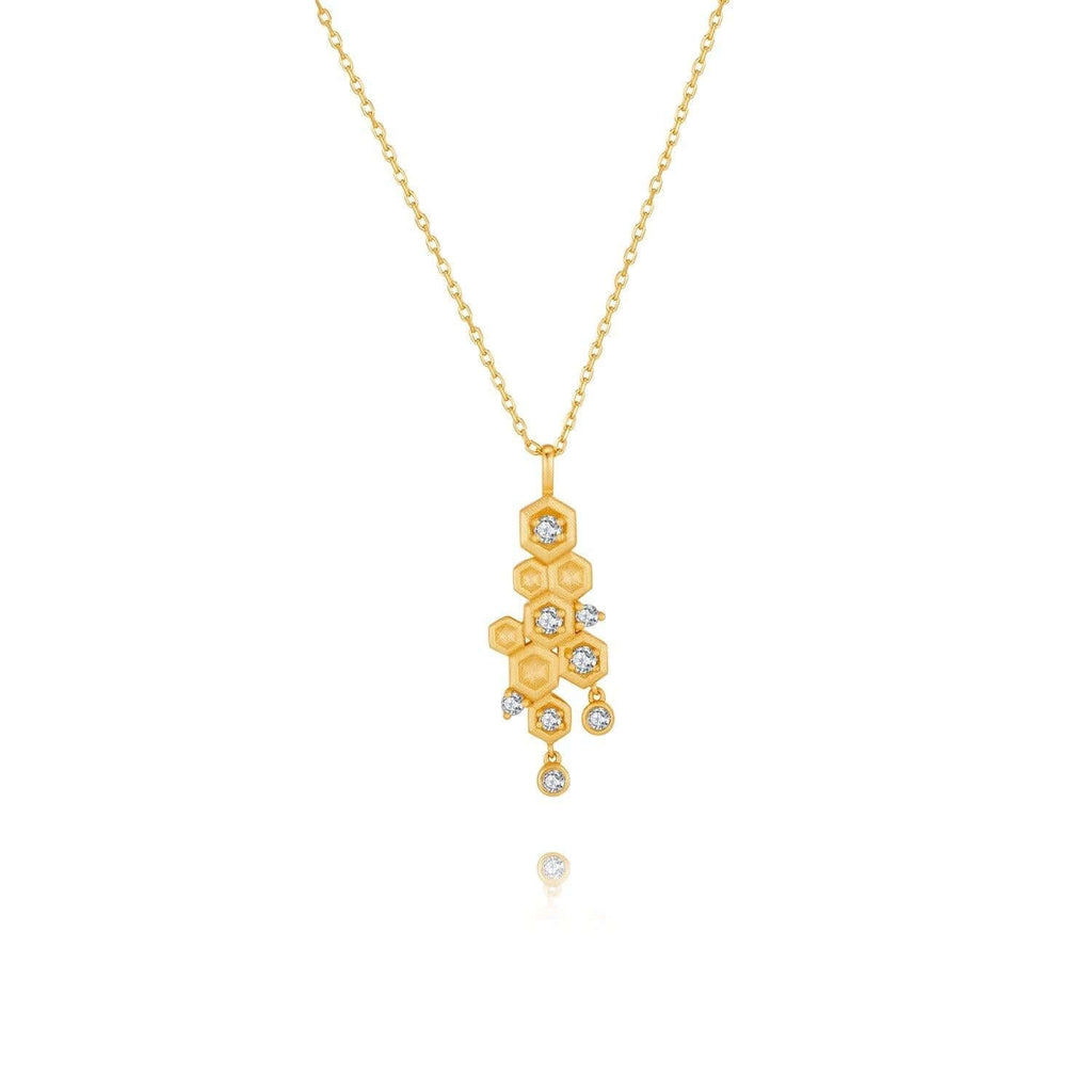 Honeycomb Dangle Necklace Mark Collection - Trendolla Jewelry